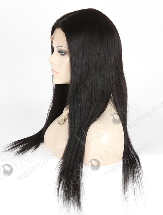 In Stock Indian Remy Hair 18" Light Yaki Color #1b Silk Top Full Lace Wig STW-038-3823