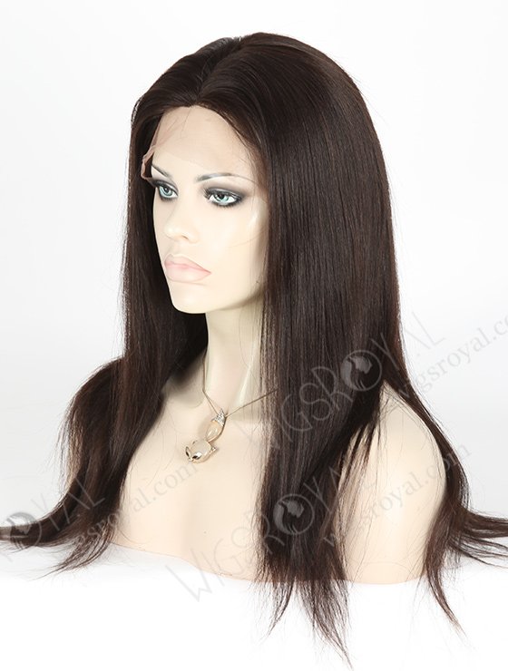 In Stock Malaysian Virgin Hair 16" Light Yaki Natural Color Silk Top Full Lace Wig STW-309-3909