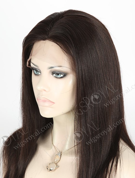 In Stock Malaysian Virgin Hair 16" Light Yaki Natural Color Silk Top Full Lace Wig STW-309-3911