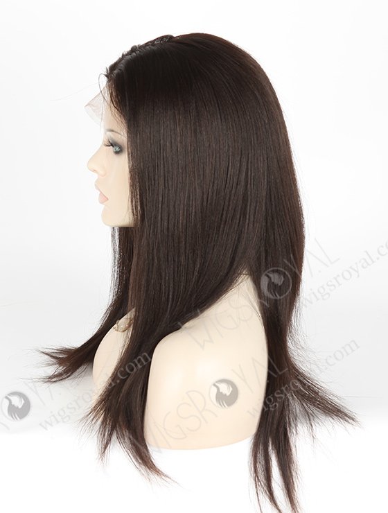 In Stock Malaysian Virgin Hair 16" Light Yaki Natural Color Silk Top Full Lace Wig STW-309-3912