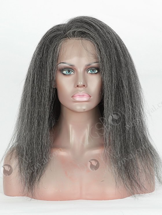 Silky Straight 16'' 1#/Grey Color Brazilian Virgin Hair Wigs WR-LW-106-4154