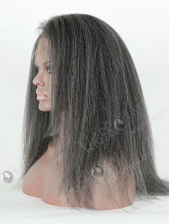 Kinky Straight 16'' 1#/Grey Color Brazilian Virgin Hair Wigs WR-LW-106-4156