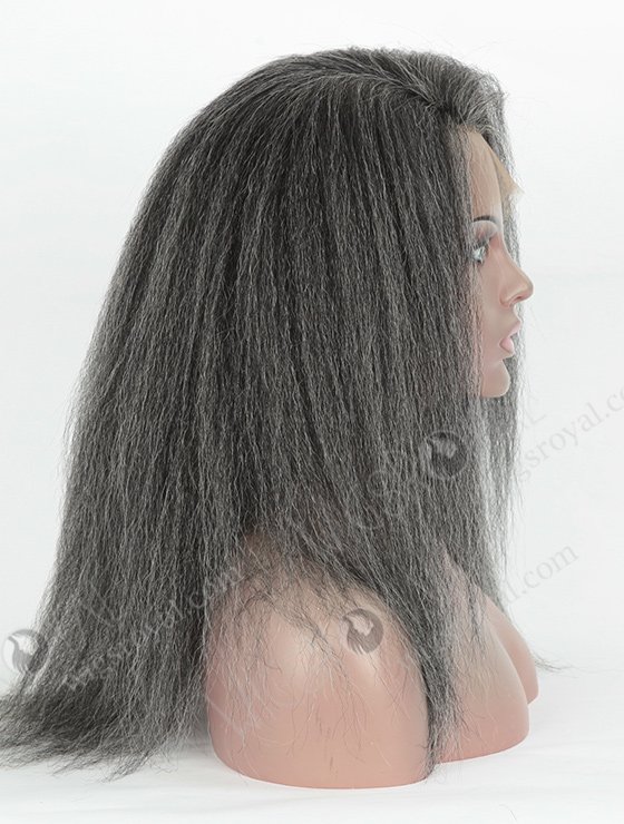 Kinky Straight 16'' 1#/Grey Color Brazilian Virgin Hair Wigs WR-LW-106-4159