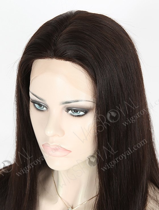 In Stock Malaysian Virgin Hair 18" Straight Natural Color Silk Top Full Lace Wig STW-317-3957