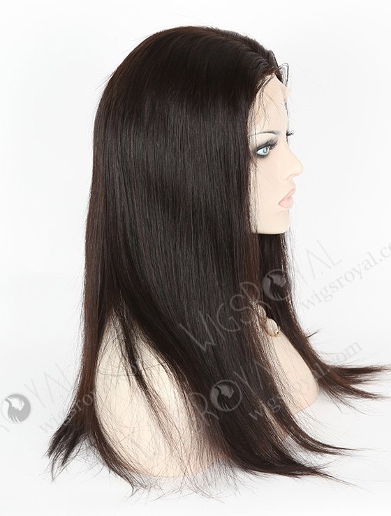In Stock Malaysian Virgin Hair 18" Straight Natural Color Silk Top Full Lace Wig STW-317-3960