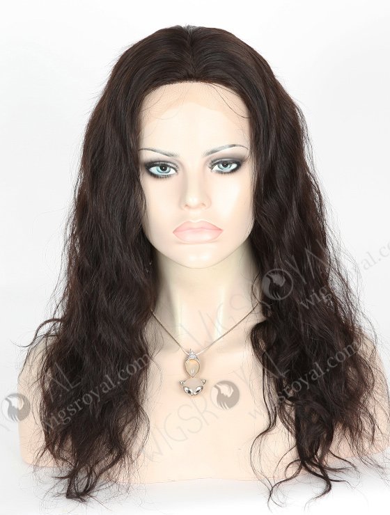 In Stock Malaysian Virgin Hair 18" Natural Straight Natural Color Silk Top Full Lace Wig STW-318-3992