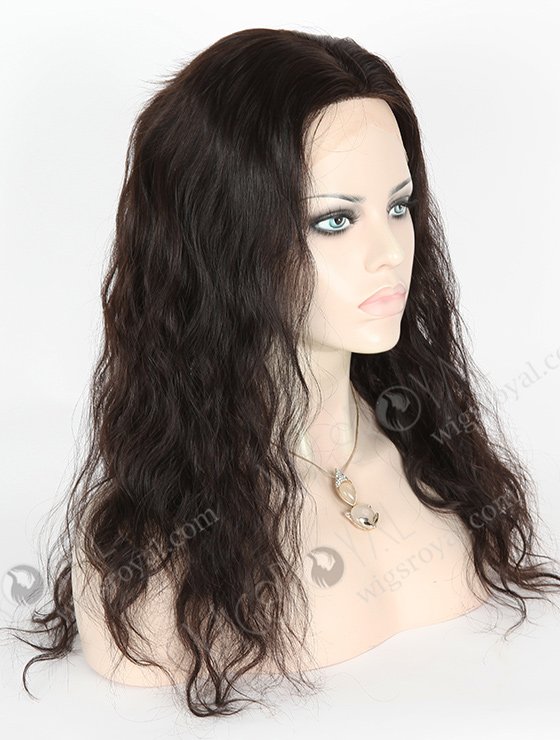 In Stock Malaysian Virgin Hair 18" Natural Straight Natural Color Silk Top Full Lace Wig STW-318-3995