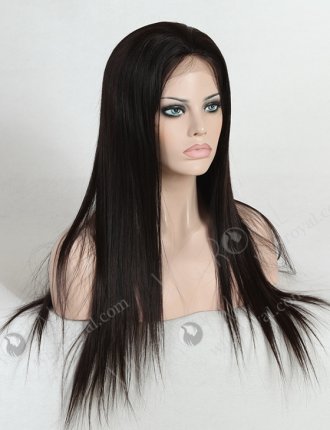 In Stock Malaysian Virgin Hair 20" Straight Natural Color Silk Top Full Lace Wig STW-310
