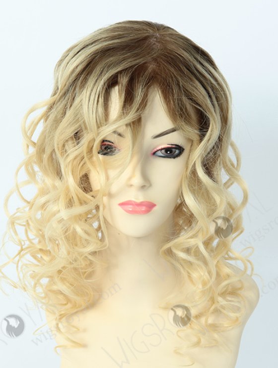 Dark Roots Blonde Curly Lace Wig WR-GL-025-4427