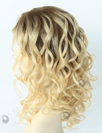 Dark Roots Blonde Curly Lace Wig WR-GL-025