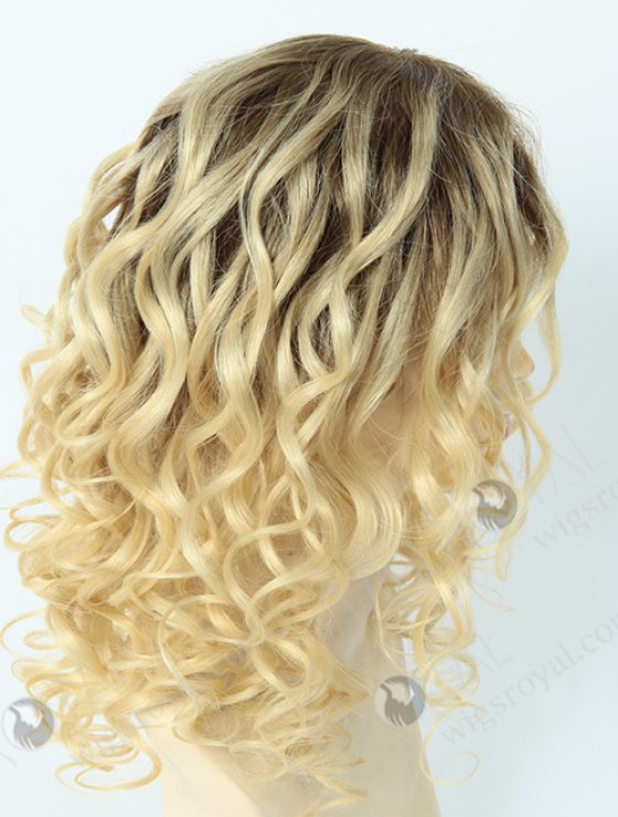 Dark Roots Blonde Curly Lace Wig WR-GL-025-4429