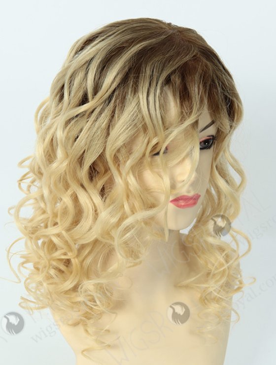 Dark Roots Blonde Curly Lace Wig WR-GL-025-4432