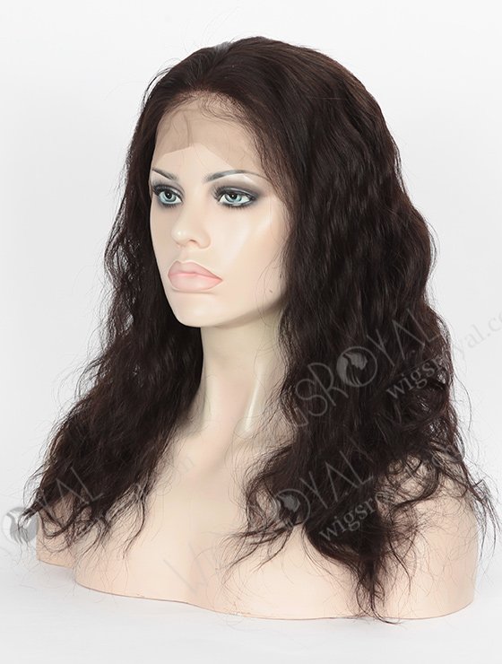 In Stock Indian Remy Hair 16" Natural Wave Natural Color 360 Lace Wig 360LW-01054-4610