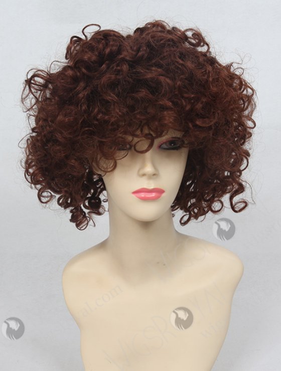 Chocolate Brown Hair Color Curly Wigs WR-GL-011-4327