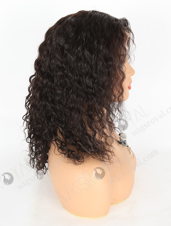 In Stock Indian Remy Hair 14" Natural Curly Natural Color 360 Lace Wig 360LW-01003-4480