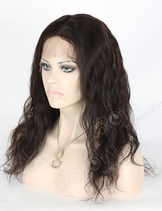 In Stock Brazilian Virgin Hair 16" Natural Wave Natural Color Silk Top Full Lace Wig STW-403
