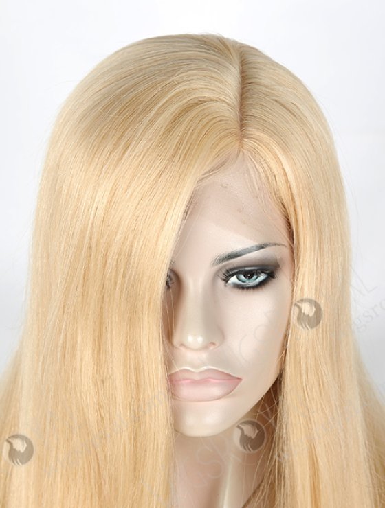 Top Quality 30'' European Virgin 24# Color Straight Silk Top Full Lace Wig WR-ST-008-4623
