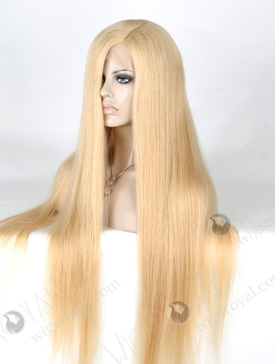 Top Quality 30'' European Virgin 24# Color Straight Silk Top Full Lace Wig WR-ST-008-4625