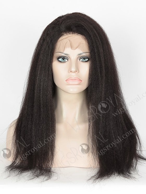 In Stock Indian Remy Hair 20" Italian Yaki #1B Color 360 Lace Wig 360LW-01025-5297