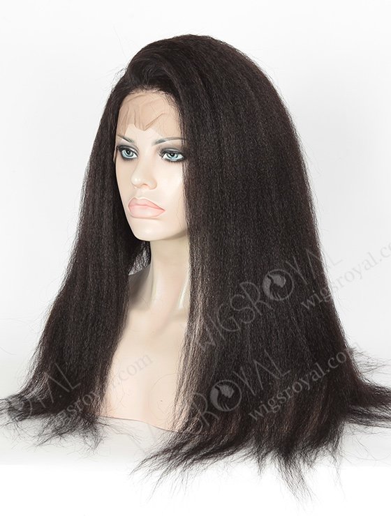 In Stock Indian Remy Hair 20" Italian Yaki #1B Color 360 Lace Wig 360LW-01025-5298