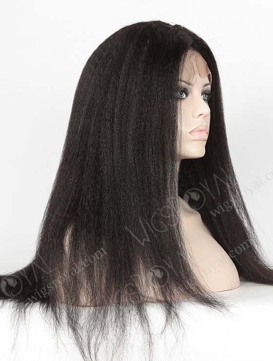 In Stock Indian Remy Hair 20" Italian Yaki #1B Color 360 Lace Wig 360LW-01025-5299