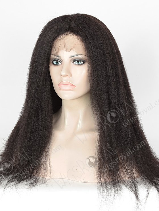 In Stock Indian Remy Hair 20" Italian Yaki #1B Color 360 Lace Wig 360LW-01025-5301