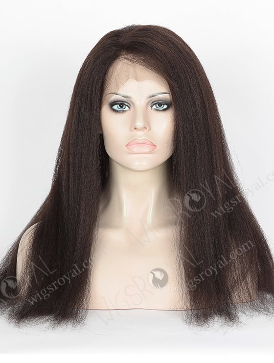 In Stock Indian Remy Hair 20" Kinky Straight Natural Color 360 Lace Wig 360LW-01019