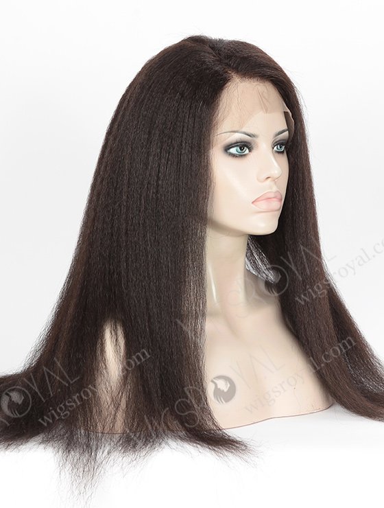 In Stock Indian Remy Hair 20" Kinky Straight Natural Color 360 Lace Wig 360LW-01019-5145