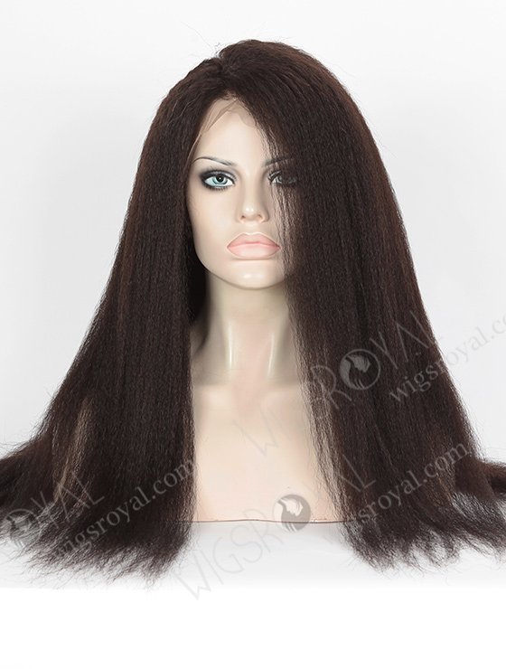 In Stock Indian Remy Hair 22" Kinky Straight Natural Color 360 Lace Wig 360LW-01027-5322
