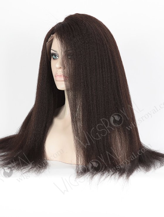 In Stock Indian Remy Hair 22" Kinky Straight Natural Color 360 Lace Wig 360LW-01027-5323