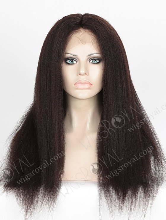 In Stock Indian Remy Hair 20" Italian Yaki Natural Color 360 Lace Wig 360LW-01020-5266
