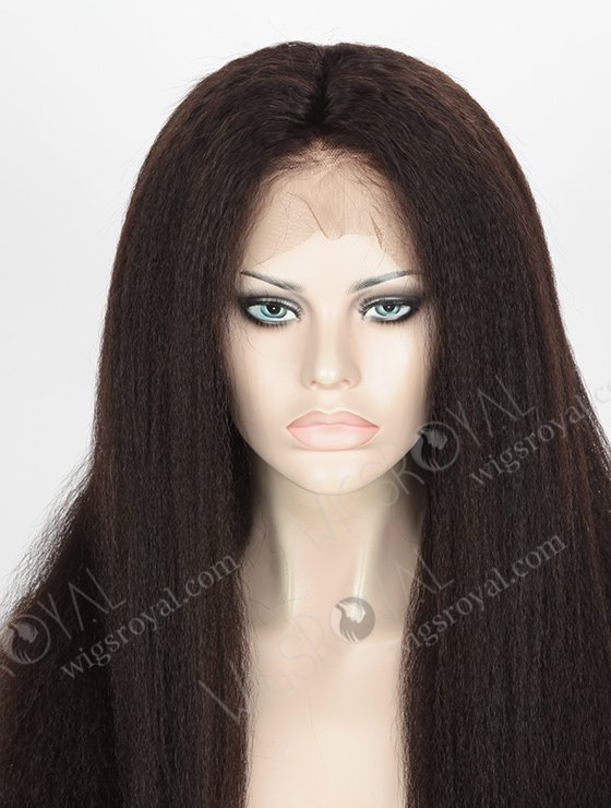 In Stock Indian Remy Hair 20" Italian Yaki Natural Color 360 Lace Wig 360LW-01020-5265