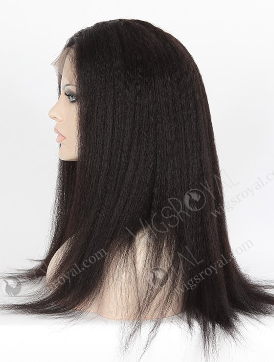 In Stock Indian Remy Hair 18" Italian Yaki Straight #1B Color 360 Lace Wig 360LW-01016-5096