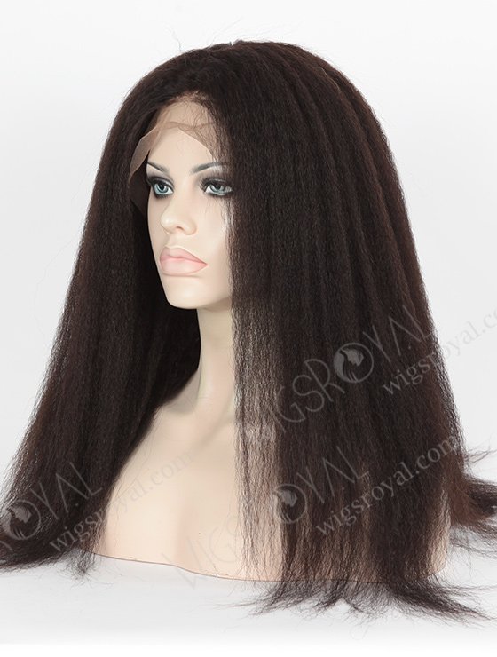In Stock Indian Remy Hair 18" Italian Yaki Natural Color 360 Lace Wig 360LW-01013-4964