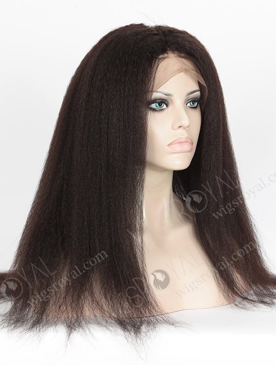 In Stock Indian Remy Hair 18" Italian Yaki Natural Color 360 Lace Wig 360LW-01013-4965