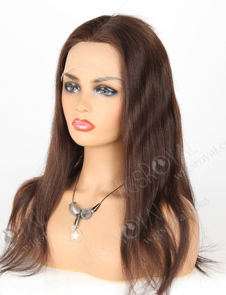 In Stock European Virgin Hair 18" Straight 2a# Color Silk Top Full Lace Wig STW-840