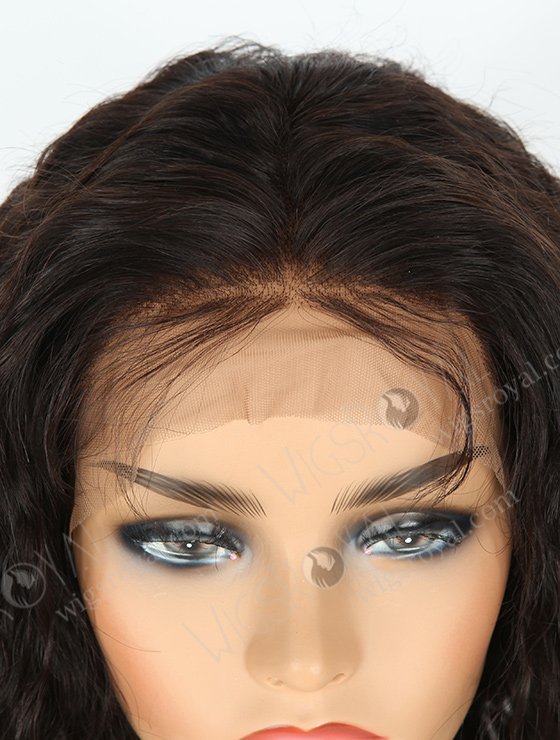 In Stock Indian Remy Hair 18" Natural Curly Natural Color 360 Lace Wig 360LW-01011-4919