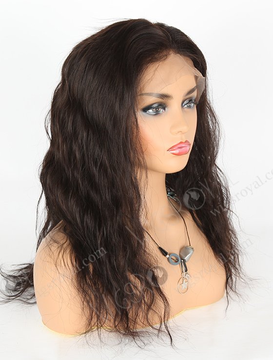 In Stock Indian Remy Hair 18" Natural Wave Natural Color 360 Lace Wig 360LW-01010-4881