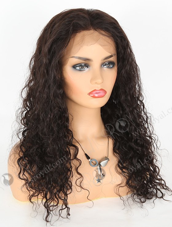 In Stock Indian Remy Hair 20" Natural Curly Natural Color 360 Lace Wig 360LW-01018-5131