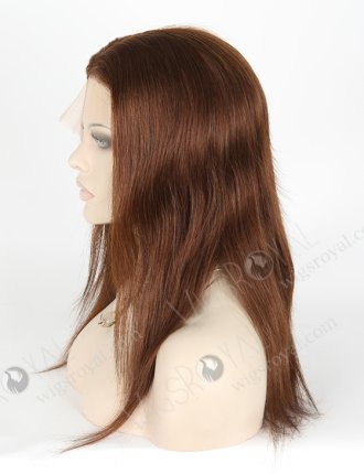 In Stock Chinese Virgin Hair 14" Straight 4# Color Silk Top Full Lace Wig STW-707