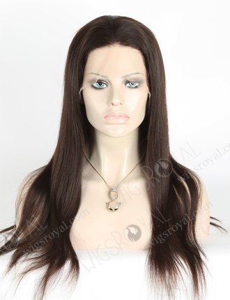 In Stock European Virgin Hair 20" Natural Straight Natural Color Silk Top Full Lace Wig STW-816