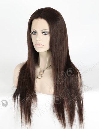 In Stock European Virgin Hair 22" Natural Straight Natural Color Silk Top Full Lace Wig STW-817
