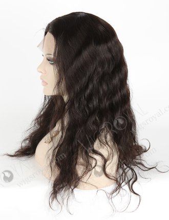 In Stock Brazilian Virgin Hair 18" Natural Wave Natural Color Silk Top Full Lace Wig STW-412