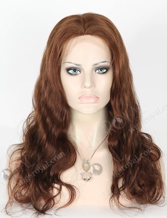 In Stock European Virgin Hair 18" Body Wave Color #4 Silk Top Full Lace Wig STW-834