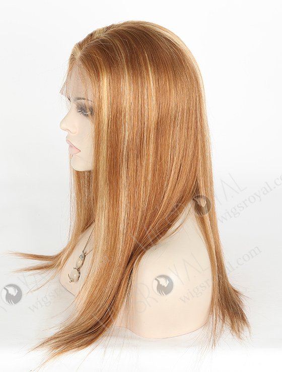 In Stock Brazilian Virgin Hair 18" Straight Color 10/25# Highlights Full Lace Wig FLW-04261-5377