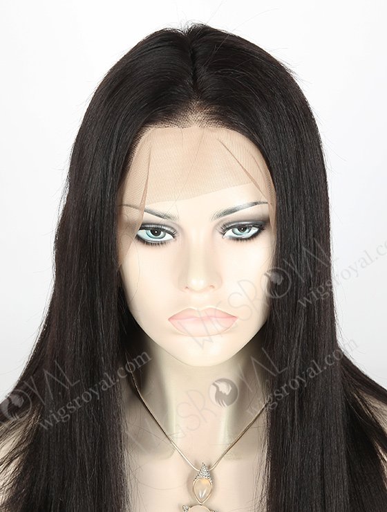In Stock Indian Remy Hair 22" Yaki Straight #1B Color 360 Lace Wig 360LW-01029-5434