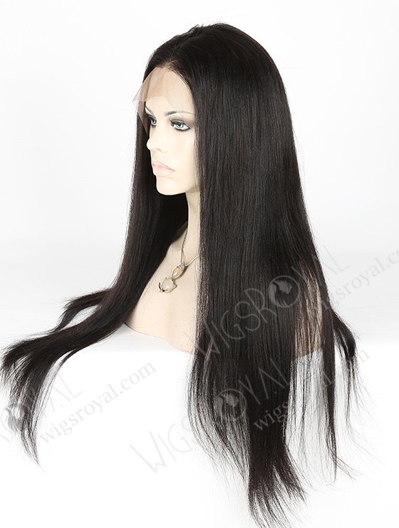In Stock Indian Remy Hair 22" Yaki Straight #1B Color 360 Lace Wig 360LW-01029-5436
