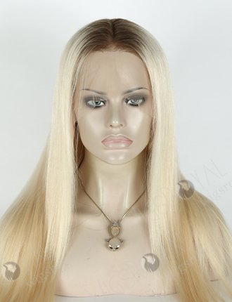 In Stock Brazilian Virgin Hair 18" Straight Color T9/60# Lace Front Wig MLF-04030