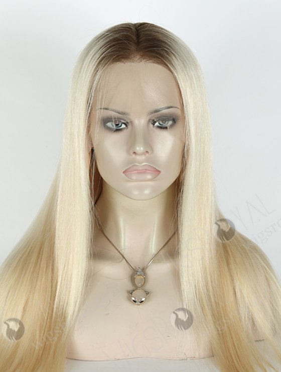 In Stock Brazilian Virgin Hair 18" Straight Color T9/60# Lace Front Wig MLF-04030