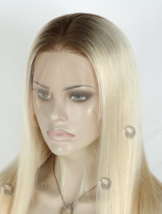 In Stock Brazilian Virgin Hair 18" Straight Color T9/60# Lace Front Wig MLF-04030-5743